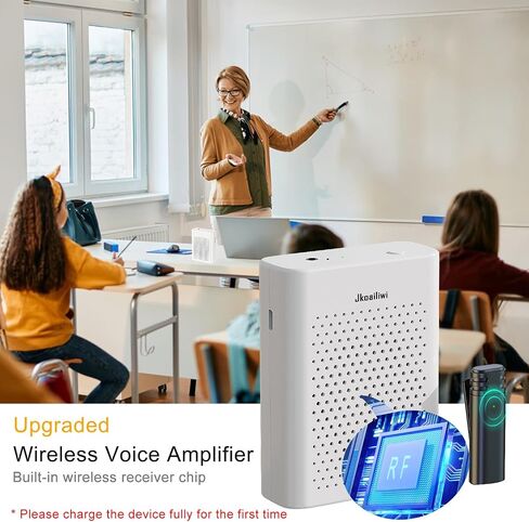 Newest Voice Amplifier with Wireless Lavalier Microphone, Wireless Teacher Microphone for Classroom/Yoga/Meetings/Speeches/Tours, Portable Speaker System, Teacher Must Haves, Black in Saudi Arabia