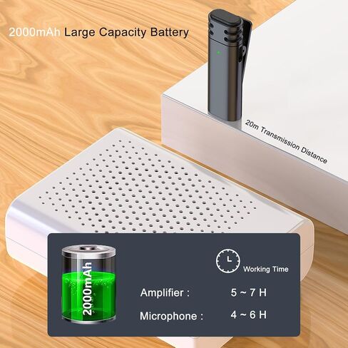 Newest Voice Amplifier with Wireless Lavalier Microphone, Wireless Teacher Microphone for Classroom/Yoga/Meetings/Speeches/Tours, Portable Speaker System, Teacher Must Haves, Black in Saudi Arabia