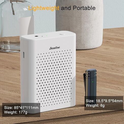 Newest Voice Amplifier with Wireless Lavalier Microphone, Wireless Teacher Microphone for Classroom/Yoga/Meetings/Speeches/Tours, Portable Speaker System, Teacher Must Haves, Black in Saudi Arabia