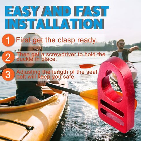 Strap Replacement Buckle Clip Aluminum Seat Clips Replaces Spare Parts Repair Kit Fit for Lifetime Emotion Style Button Type Seat Straps Repair Clip Compatible with Kayak Seats 2PCS in Saudi Arabia