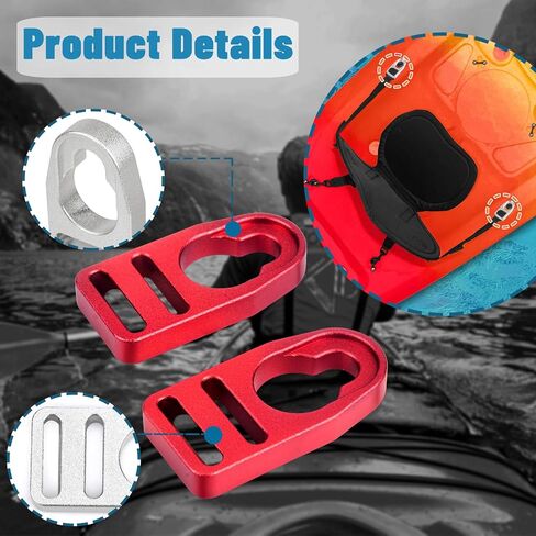 Strap Replacement Buckle Clip Aluminum Seat Clips Replaces Spare Parts Repair Kit Fit for Lifetime Emotion Style Button Type Seat Straps Repair Clip Compatible with Kayak Seats 2PCS in Saudi Arabia