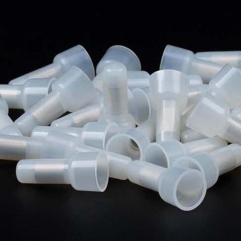AIRIC Closed End Crimp Connectors 22-16 AWG 100 Pcs Wire Splice Caps Electrical Connector Terminals Copper Core and Nylon Wiring Cap Crimps Terminal for 22,20,18,16 Gauge Wires,(CE1) in Saudi Arabia