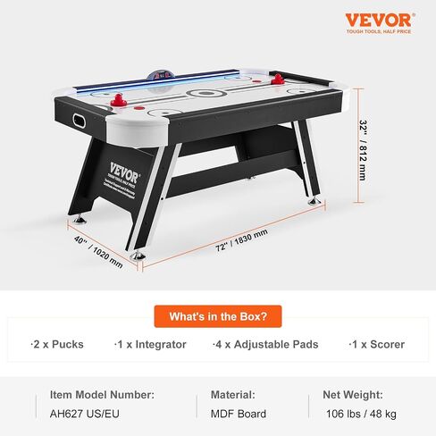 VEVOR Air Hockey Table， Game Table for Adult, Children, Elder in Saudi Arabia
