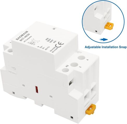 Baomain AC Contactor 16A 2 Pole Normally Open Universal Circuit Control 35mm DIN Rail Mount CE Listed 2NO BCT-16/20 (AC 24V) in Saudi Arabia