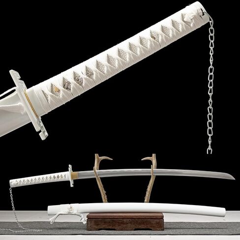Japanese Anime Samurai Sword Kurosaki Ichigo Cosplay Sword High Manganese Steel Swords Real Weapons Real Katana in Saudi Arabia