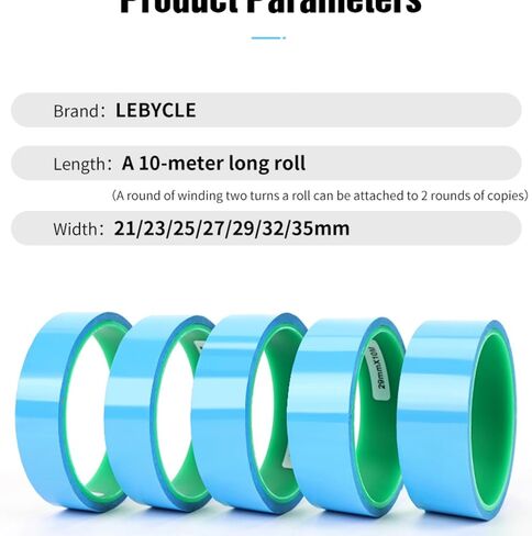 Tubeless Bicycle Wheel Rim Tape 700C Advanced, Bike Rim Tape Blue Roll for Anti Puncture Vacuum Tubeless Tire Pad MTB/Road Rim Wheel Strip Tape Length 10m Width 23mm in Saudi Arabia