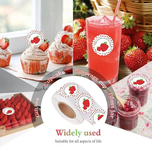 Strawberry Thank You Sticker Labels 1.5 Inch Thank You Berry Much for Coming Stickers - Sweet Strawberry Themed Birthday Party Favors Thank You Sticker Labels 250 Pcs in Kuwait