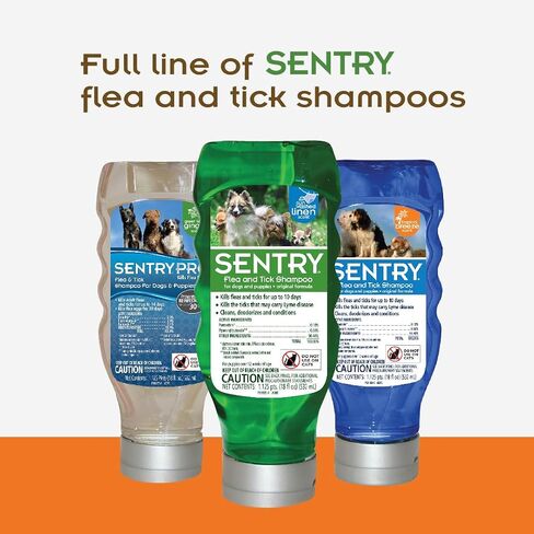 SENTRY PRO Flea and Tick Shampoo for Dogs, Rid Your Dog of Fleas, Ticks and Other Pests, Ginger Scent, 18 oz in Saudi Arabia