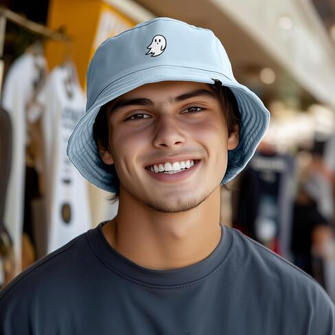 DALIX Ghost Embroidered Bucket Hat in Kuwait