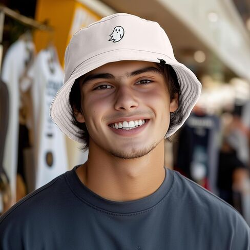 DALIX Ghost Embroidered Bucket Hat in Kuwait