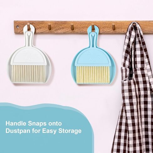 Broom with Dustpan Combo Set, 2 in 1 Broom and Dustpan Set with Long Handle, Upright 180° Rotating Broom with Brush and Lightwight Dust Pans for Home Kitchen Room Office Lobby Floor Cleaning，White in Saudi Arabia
