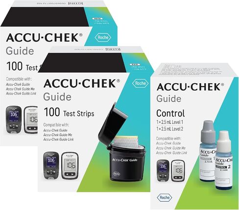 Accu-Chek Guide Glucose Test Strips for Diabetic Blood Sugar Testing (Pack of 100) in Saudi Arabia