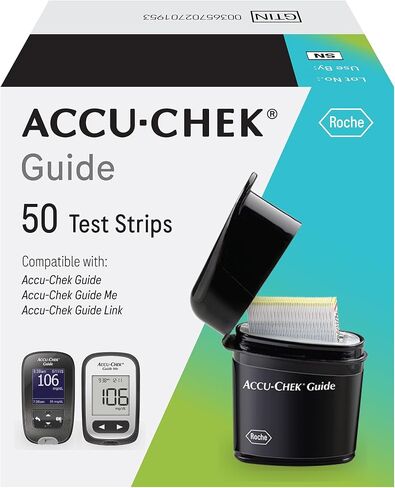 Accu-Chek Guide Glucose Test Strips for Diabetic Blood Sugar Testing (Pack of 100) in Saudi Arabia