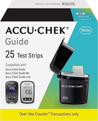 Accu-Chek Guide Glucose Test Strips for Diabetic Blood Sugar Testing (Pack of 100) in Kuwait