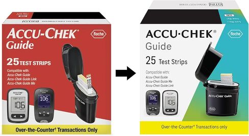 Accu-Chek Guide Glucose Test Strips for Diabetic Blood Sugar Testing (Pack of 100) in Kuwait