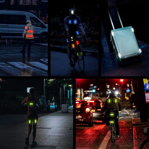 60pcs Reflective Stickers,Reflective Tape Outdoor Waterproof Reflective Strips,Safety Warning Reflective Stickers for Motorcycles, Trailer,Bike, Helmet,Mailbox,Clothing(1.2×3.2", 2×2") in Saudi Arabia