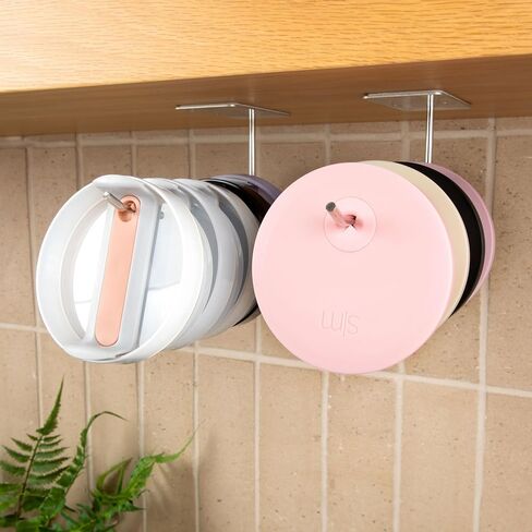 ELYPRO - Tumbler Lid Organizer, Under-Cabinet Cup Lid Holder for Stanley, Yeti, Hydro Flask, Self-Adhesive Under-Cabinet Mount, Kitchen Cabinets and Countertops Organization, Steel (Drink Lids) in Saudi Arabia