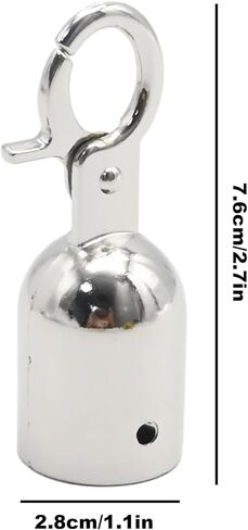 VIKKSAER Rope End Snap Hook, Rope End Cap Cord End Cap Rope End Connector Snap Hook Stanchion Rope Hooks, Rope End Cap with Hook Snap Rope Fittings Hooks (Golden,12) in Kuwait