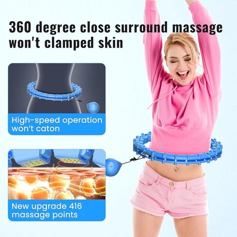 65 بوصة 32 عقدة بالإضافة إلى حجم هادئ مرجح هولا إنفينيتي للياقة البدنية قابل للفصل الأطواق الذكية الصامتة إنفينيتي هولا للنساء 2 في 1 الخصر وتمرين البطن in Kuwait