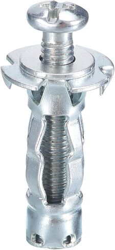 M4x21mm Hollow Wall Anchors - 15 Pack - Good for Hollow Wall Plaster Walls - Carbon Steel Hollow Drywall Anchors Screws, Silver in Saudi Arabia