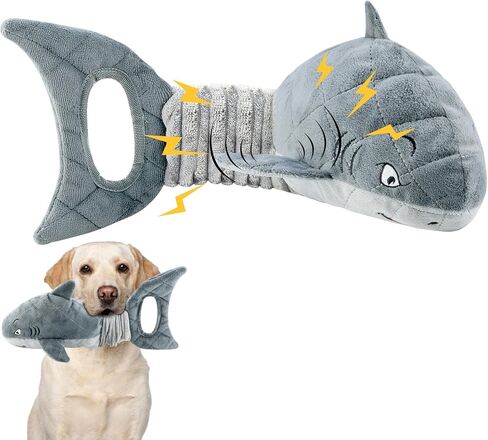 LEGEND SANDY Tough Dog Toys, Stuffed Chew Large Dog Toys to Keep Them Busy, Interactive Squeaky Tug of War Doggie Toy, Crinkle Blue Octopus in Kuwait