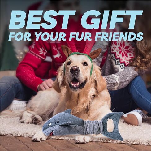 LEGEND SANDY Tough Dog Toys, Stuffed Chew Large Dog Toys to Keep Them Busy, Interactive Squeaky Tug of War Doggie Toy, Crinkle Blue Octopus in Kuwait