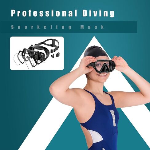 Diving Mask, Snorkeling Gear for Adults, Anti-Fog Scuba Diving Goggles, Snorkel Mask, Snorkeling Gear, Swim Goggles with Nose Cover for Adult Youth(2 Pack) in Saudi Arabia