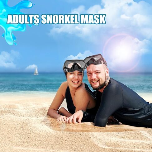 Diving Mask, Snorkeling Gear for Adults, Anti-Fog Scuba Diving Goggles, Snorkel Mask, Snorkeling Gear, Swim Goggles with Nose Cover for Adult Youth(2 Pack) in Saudi Arabia