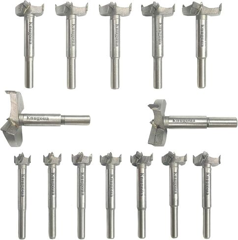 6Pcs Forstner Drill Bit Sets for Woodworking, Carbide Alloy Wood Forstner bits Auger Opener Bit Round Shank Wood Hole Cutter for Hardwood, Softwood, Plastic, Plywood 16/19/ 21/23/ 28/ 32MM in Saudi Arabia