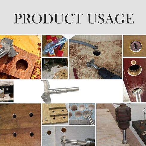 6Pcs Forstner Drill Bit Sets for Woodworking, Carbide Alloy Wood Forstner bits Auger Opener Bit Round Shank Wood Hole Cutter for Hardwood, Softwood, Plastic, Plywood 16/19/ 21/23/ 28/ 32MM in Saudi Arabia