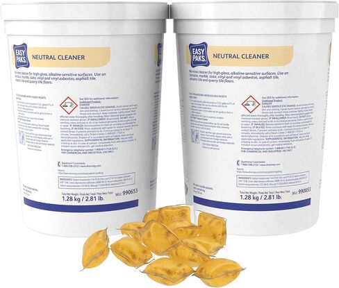 Diversey 990653 Easy Paks Neutral Cleaner, Cleans High Traffic Glossy Floors, Dissolving Pods with Pine Scent, 90-Paks, 1-Tub in Saudi Arabia