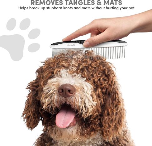 Poodle Pet Dog Combs for Grooming | 2 حزمة | أسنان الفولاذ المقاوم للصدأ إزالة الأوساخ بسهولة | الرعاية المناسبة تمنع العقدة والحصير للحيوانات الأليفة ذات الشعر الطويل والقصير | مقبض قبضة الراحة المضادة للانزلاق (أرجواني) in Kuwait