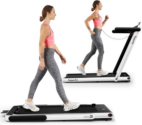 Goplus 1100W Folding Treadmill Electric Motorized Power Fitness Running Machine w/Support in Saudi Arabia