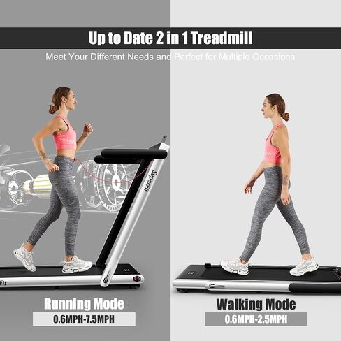 Goplus 1100W Folding Treadmill Electric Motorized Power Fitness Running Machine w/Support in Saudi Arabia