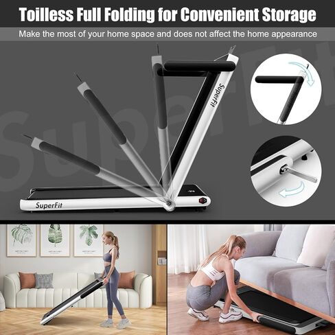 Goplus 1100W Folding Treadmill Electric Motorized Power Fitness Running Machine w/Support in Saudi Arabia