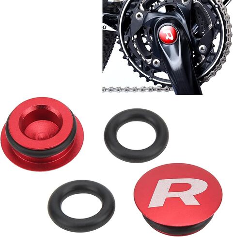 Keenso Crankset Dust Cover Crank Arm Dust Cap Crankset Dust Cover, Aluminum Alloy Mountain Bike Crankset Dust Cap Hollow Center Shaft Cover Integrated Crank Arm Dust Cap for Road in Saudi Arabia
