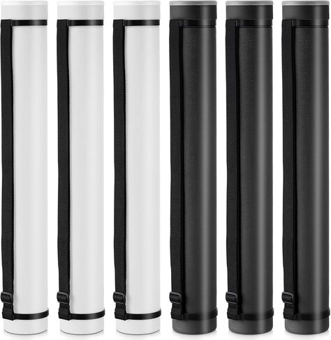 Yahenda 6 Pcs Expandable Blueprint Tubes Bulk Expand from 24" to 40" Poster Tube with Strap Storage Tubes with Caps Portable Round Carrying Case for Documents, Blueprints, Drawings, Art(6 Colors) in Kuwait