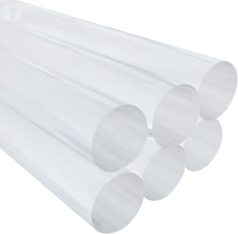 6 Pieces 12 Inch Acrylic Dowel Rods,Clear Plant Stakes for DIY Crafts Supplies,Acrylic Round Rods,1 Inch Diameter(2.5cm) in Saudi Arabia