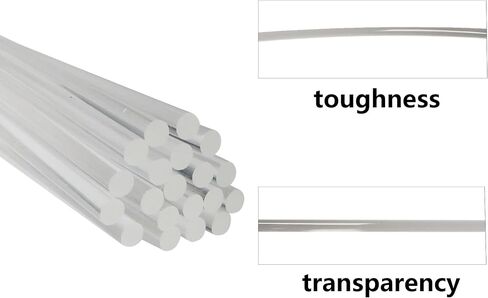 6 Pieces 12 Inch Acrylic Dowel Rods,Clear Plant Stakes for DIY Crafts Supplies,Acrylic Round Rods,1 Inch Diameter(2.5cm) in Saudi Arabia