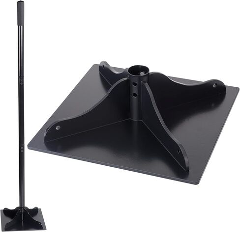 Heavy-Duty Steel Tamper, 8x8 Inch Hand Soil Tamper Garden Landscaping Tool for Ground & Gravel Leveling Dirt Compactor - Ergonomic Tamper Design, 48 Inches Total in Saudi Arabia