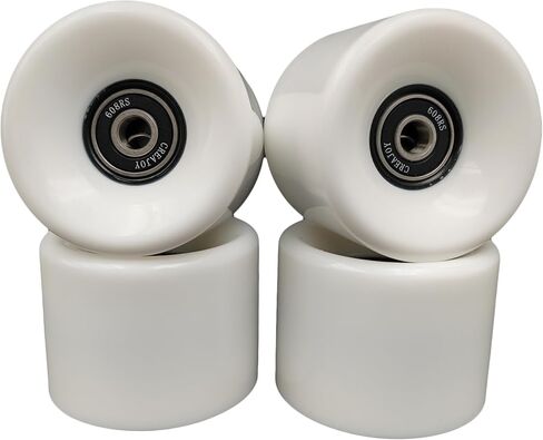 Skateboard Wheels 60mm 95a with Bearings, Set of 4 (Green) in Kuwait