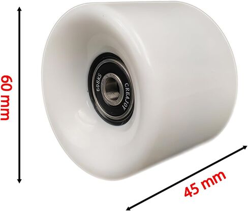 Skateboard Wheels 60mm 95a with Bearings, Set of 4 (Green) in Kuwait