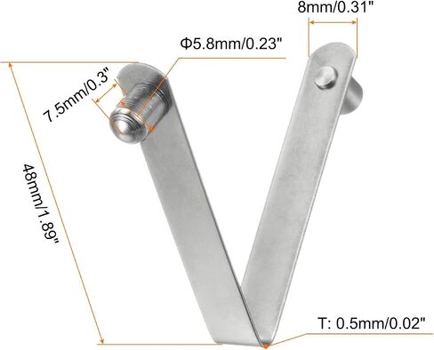 HARFINGTON 16pcs Double Button Kayak Paddle Snap Spring Clip 8x10x60mm 65Mn Spring Steel V-Shaped Solid Lift Telescopic Locking Tube Pole Clips for Tent Umbrella Camping in Saudi Arabia