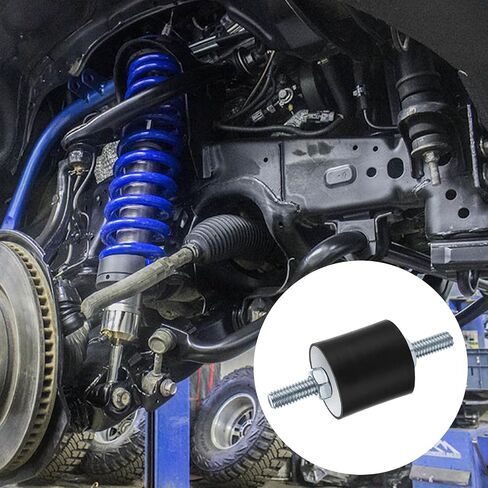 8PCS Rubber Isolator Mounts M10 Rubber Studs Shock Absorber 20x40mm Thread Rubber Mounts Rubber Vibration Isolator Mounts for Air Compressors Garage Motor Diesel Engines in Saudi Arabia