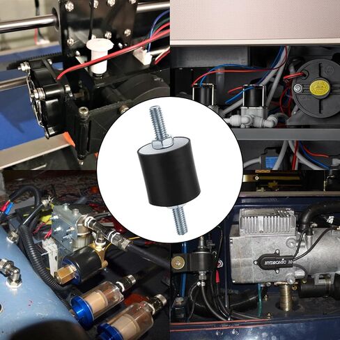 8PCS Rubber Isolator Mounts M10 Rubber Studs Shock Absorber 20x40mm Thread Rubber Mounts Rubber Vibration Isolator Mounts for Air Compressors Garage Motor Diesel Engines in Saudi Arabia