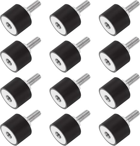 8PCS Rubber Isolator Mounts M10 Rubber Studs Shock Absorber 20x40mm Thread Rubber Mounts Rubber Vibration Isolator Mounts for Air Compressors Garage Motor Diesel Engines in Saudi Arabia