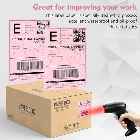 500 Sheets 4x6 Thermal Lables, Folded Shipping Labels, Thermal Printer Labels, Thermal Labels with Strong Adhesive, Compatible with Postage Labels Printer, Perforated (Pure White) in Saudi Arabia