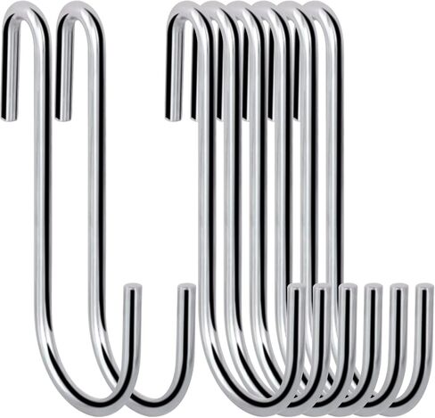 30 Pack 3 Inch S Hooks Heavy Duty Pan Pot Holder Rack Hooks Hanging Hangers S Shaped Hooks for Kitchenware Pots Utensils Clothes Bags Towels Plants in Saudi Arabia