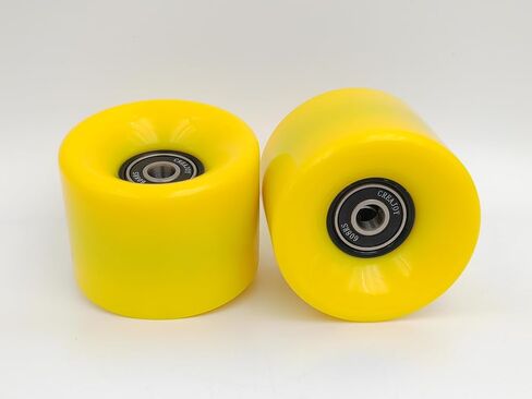 Skateboard Wheels 60mm 95a with Bearings, Set of 4 (White) in Saudi Arabia