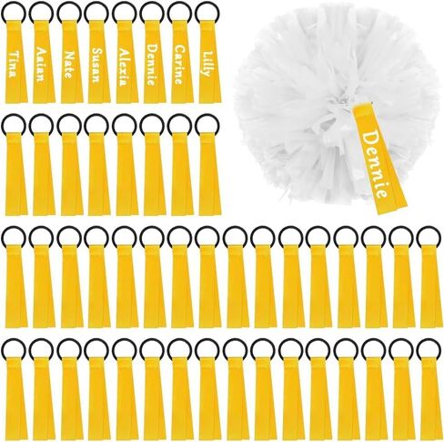 علامات اسم Cheerleader Pom Poms، علامات اسم شريط التشجيع المخصصة، 48 قطعة من علامات Cheer Pom الفارغة لحقائب السفر وحقائب السفر وسلاسل المفاتيح للمناسبات in Saudi Arabia